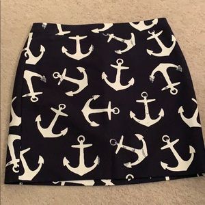 Anchor printed mini skirt
